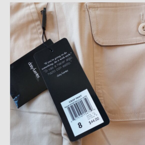 VTG Daisy Fuentes Women’s Khaki Pants Size 8 Chinos NWT Straight Leg Pockets - Picture 8 of 13